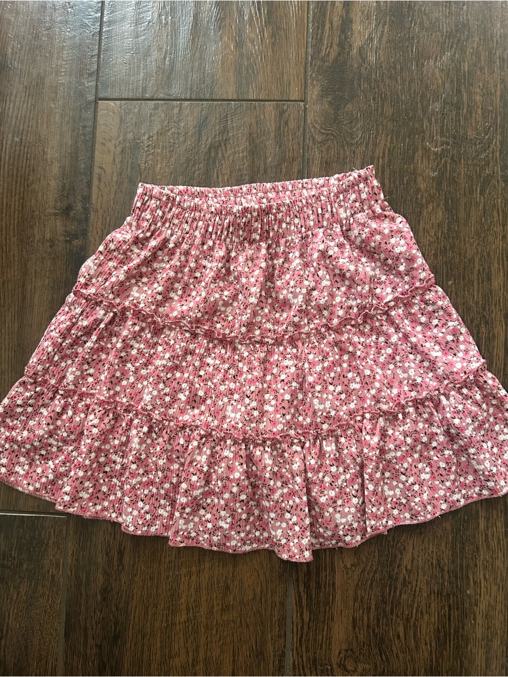 Zara Pink Floral Ruffled Skirt. 11/12